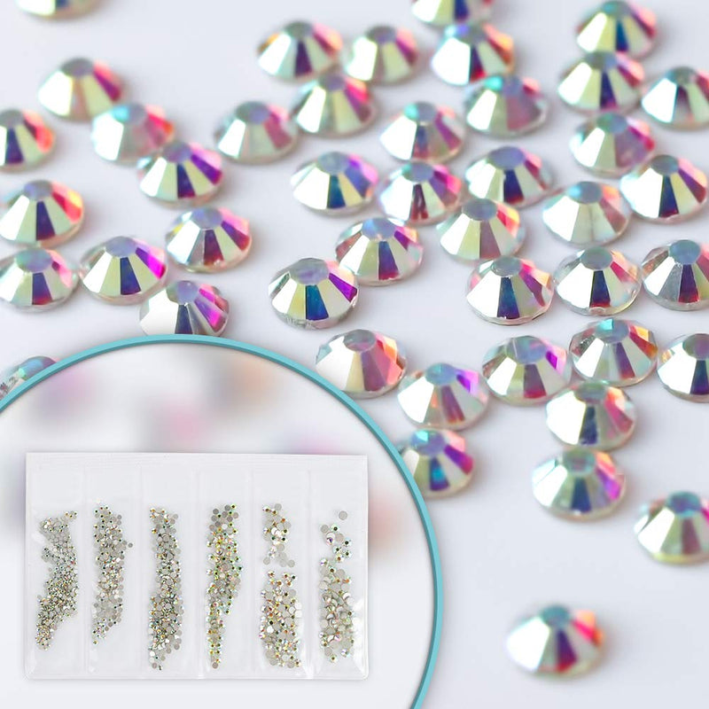 Artdone nail art Rhinestones 5000pcs+2000pcs+1728pcs+120pcs Multi Shapes Glass Crystal AB Rhinestones for nail gems with tools and nail rhinestone glue nail decoration and accessories kit. - BeesActive Australia