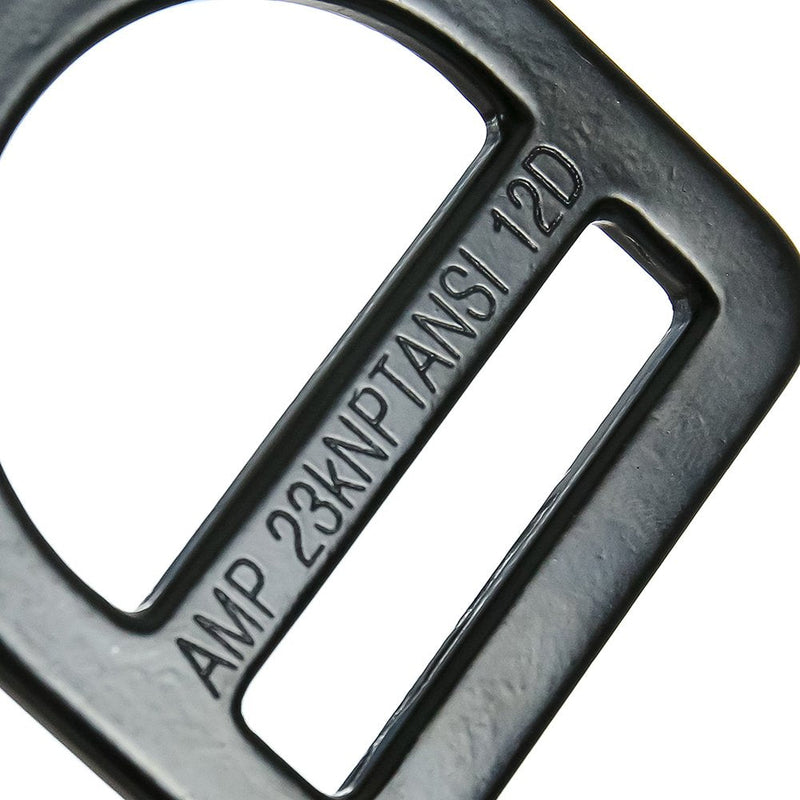 Fusion Climb Kendo Carbon Steel Drop Forged Single Slotted D-Ring Black MBS 23KN 10-Pack - BeesActive Australia