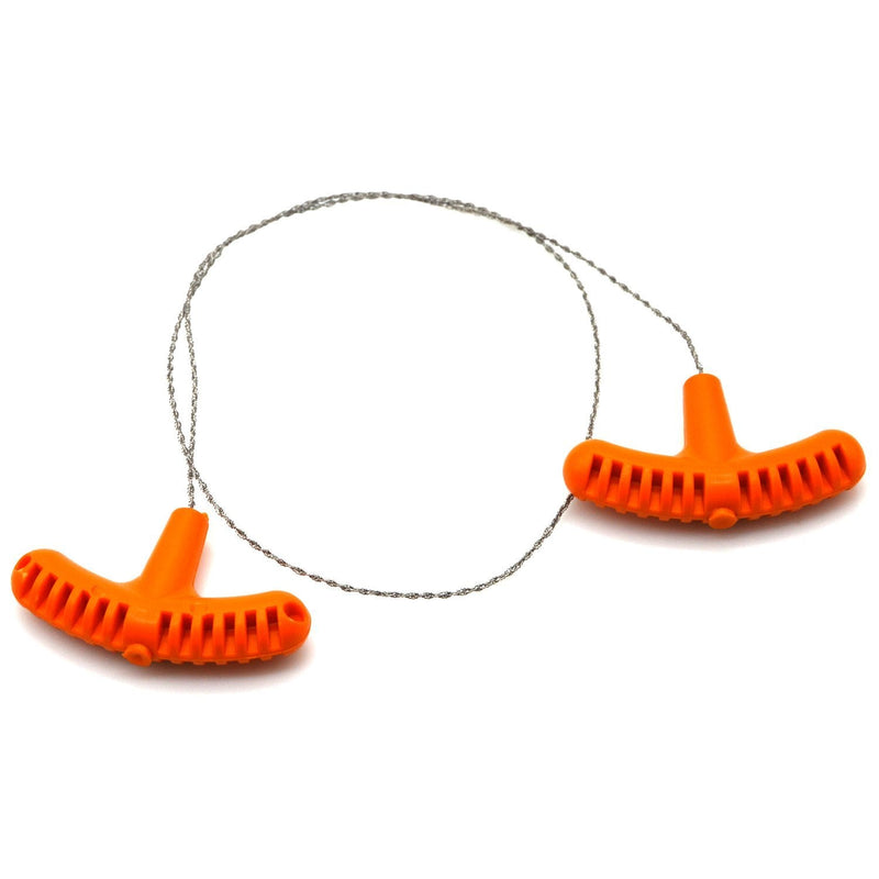 PiscatorZone 2PCS Rescue Cable Wire Hunting Fishing Hiking Camping Saw Wire Survival Chain Saw with Orange Handles Piscator Zone Outdoor Equipments - BeesActive Australia