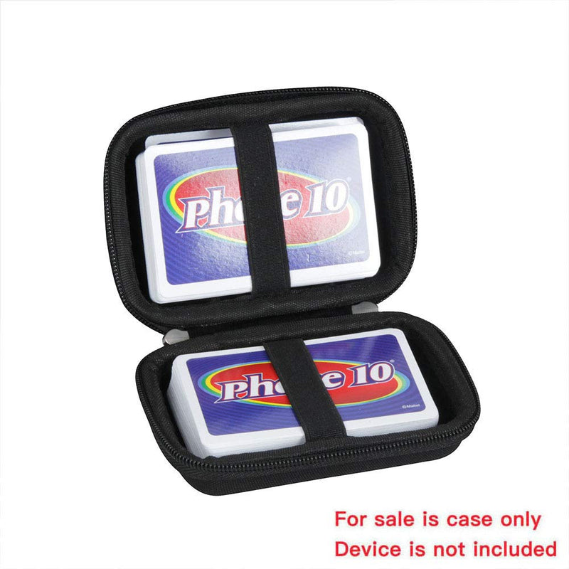 [AUSTRALIA] - Hermitshell Hard Travel Case for Phase 10 Card Game Styles May Vary - Not Including Cards Black 