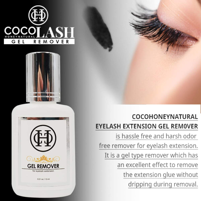 GEL REMOVER for Eyelash Extension Glue 15 ml MADE IN KOREA | COCOHONEY | Dissolution time: 60 seconds | Transparent Color and Pleasant smell - BeesActive Australia