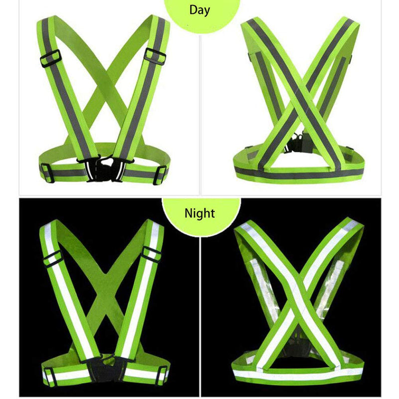 Reflective Vest Gear Unisex Warning Vests Adjustable Laser Safety Band for Night Running Cycling Jogging Walking - BeesActive Australia