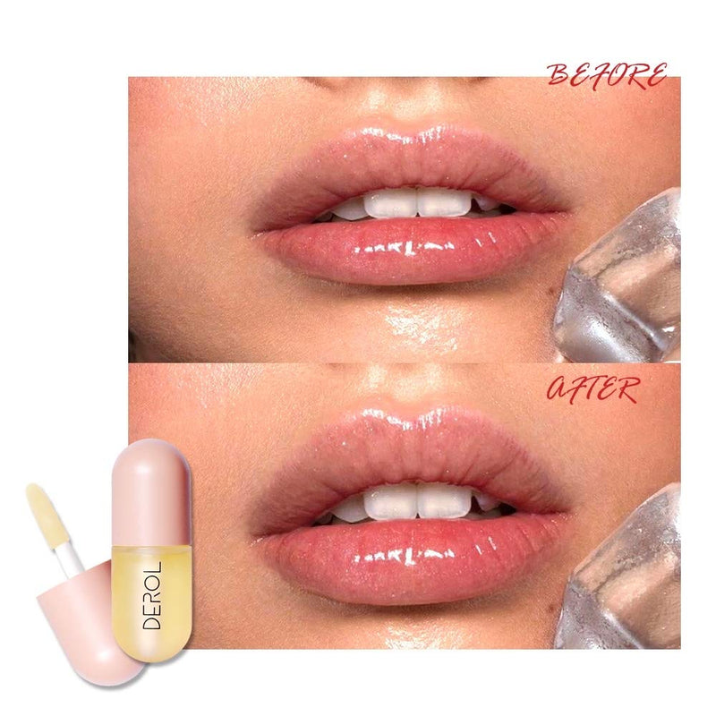 KISSIO Lip Plumper,Natural Lip Plumper,derol Lip Plumper Set,lip plumping lip gloss,lip plumper gloss,Lip Enhancer Make Lips Fuller and Moisturizing 5.5ml,Beautiful Fuller,Lip Mask 02#Light color - BeesActive Australia