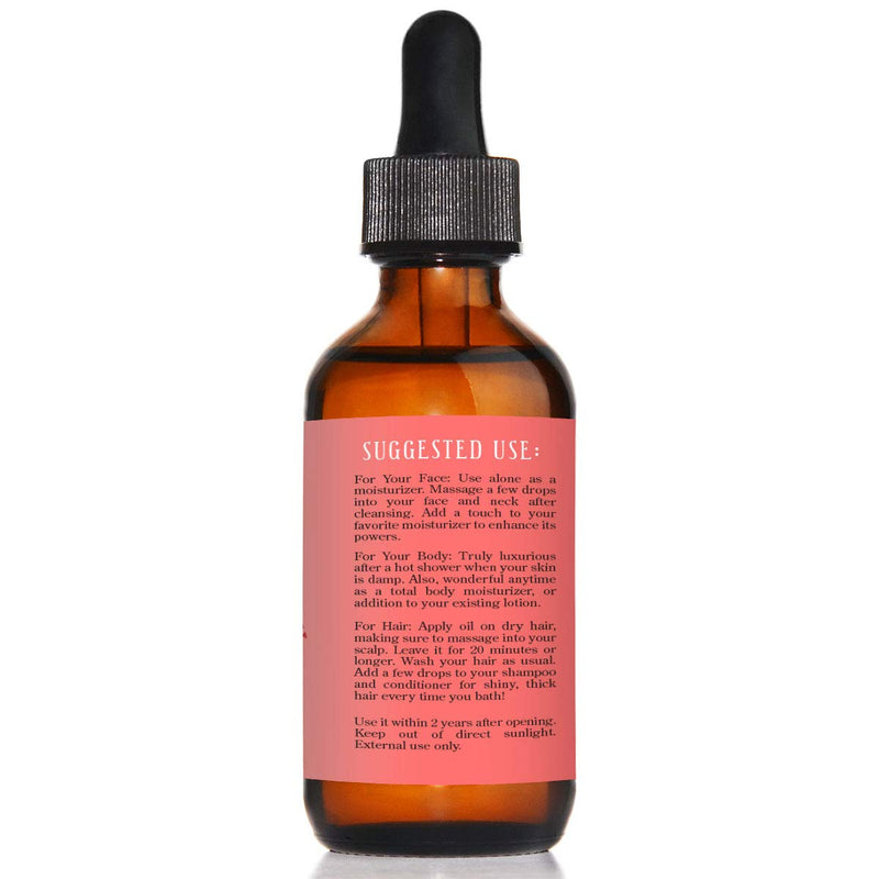 2oz Pomegranate Seed Oil, 100% Pure and Natural, Organic and Rich in Antioxidants for Supple, Soft Skin and Hair - Includes Pump & Dropper - BeesActive Australia