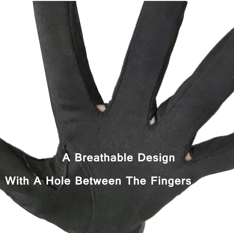 FINGER TEN Men’s Golf Glove Rain Grip Pair Both Hand or 2 Pack Left Right Hand, Hot Wet Weather No Sweat, Black Gray Green, Fit Size Small Medium Large XL Small Black 1 Pair - BeesActive Australia