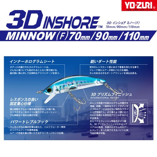 R1211-HPBK 3D Inshore Minnow, Color, Peanut Bunker, 70mm 2-3/4" - BeesActive Australia