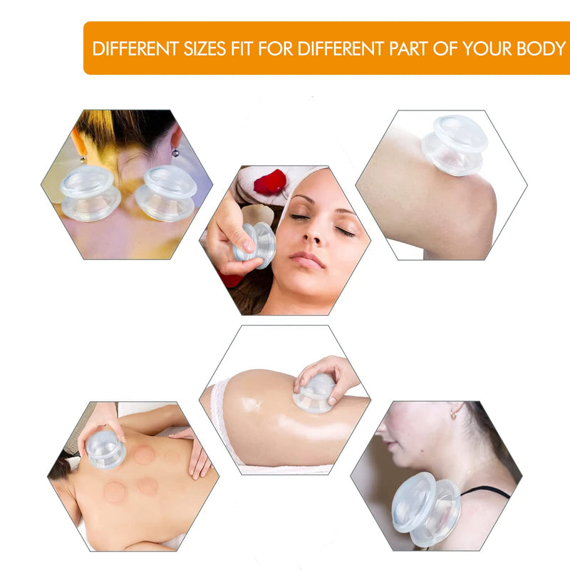 GreenLife® Cupping Therapy Sets - Silicone Cups Set Firm (4 pcs) for Muscle Soreness Pain Relief Body Neck Knee, Self Massage Tool, Deep Muscle Massager, Anti Cellulite Joint Pain Recovery 4 Count (Pack of 1) - BeesActive Australia
