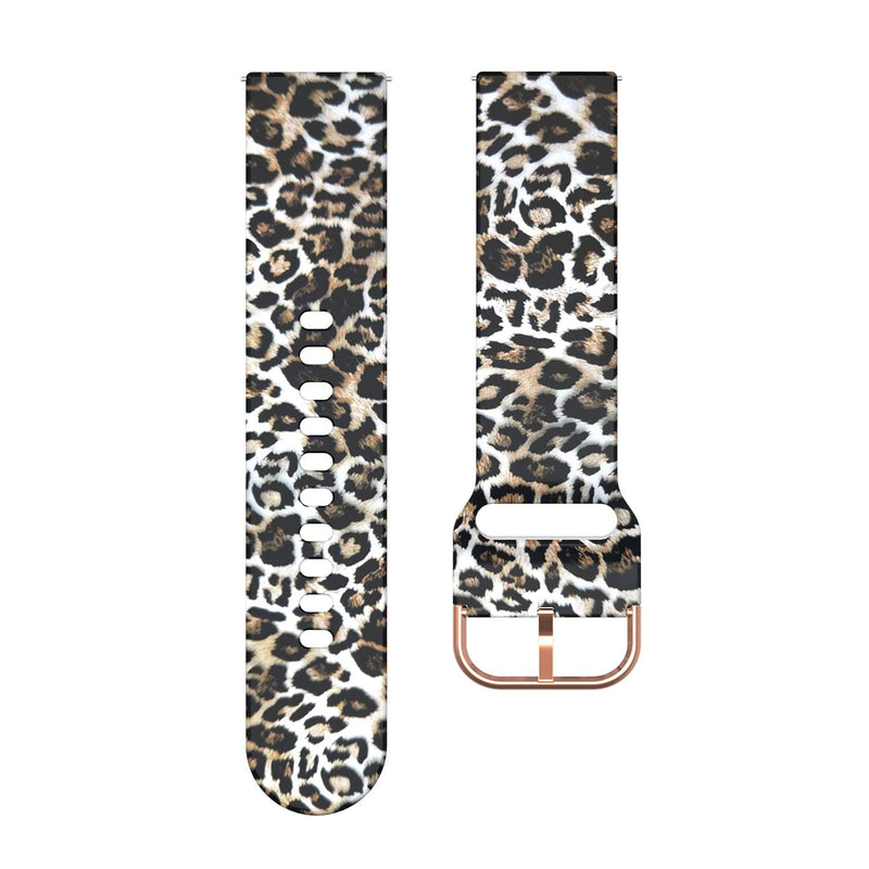 3-Pack Bands Compatible with Veryfitpro Smart Watch ID205 ID205L ID205S ID205U ID215G ID216 Uwatch 3 Smart Watch Band, Soft Silicone Pattern Printed Straps Replacement for Woman&Men (3 Colors B) Leopard &CamoPink&Flower - BeesActive Australia