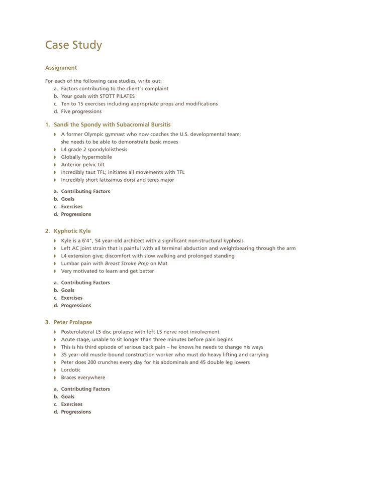 STOTT PILATES Rehab Manual - RMR1 Support Material - BeesActive Australia