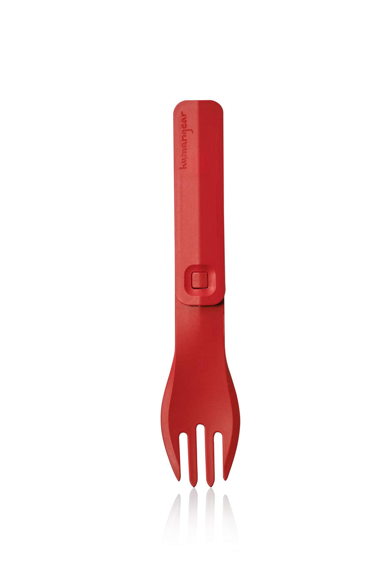 humangear GoBites Click Portable Silverware Utensils Camping Gear Accessories Kitchen Equipment for Cooking or Lunchbox, 1-Pack Red - BeesActive Australia