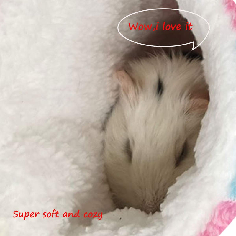 LEFTSTARER Hanging Tunnel for Small Animals, Ferret Hammock Cage Accessories Sugar Glider Toys Hamster Bedding for Chinchilla Squirrel Guinea Pig Rat Toys Green Star - BeesActive Australia