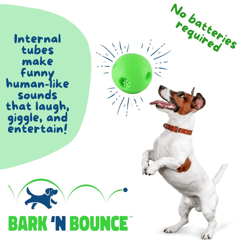 Bark N Bounce: The Interactive Dog Toy Ball That Bounces and Laughs, Engaging Your Dog's Natural Instincts Small/Medium 3.75 Inches - Dogs 30lbs and under - BeesActive Australia