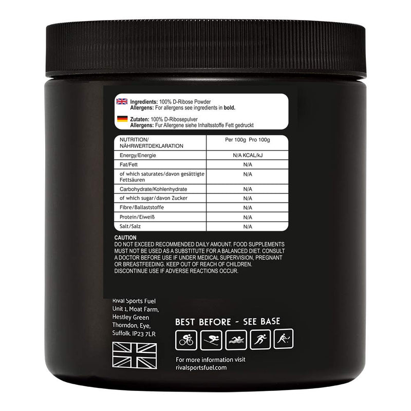 D-RIBOSE 100% Pure 500g Tub Great for ATP Energy Levels and CFS Non GMO 500 g (Pack of 1) - BeesActive Australia