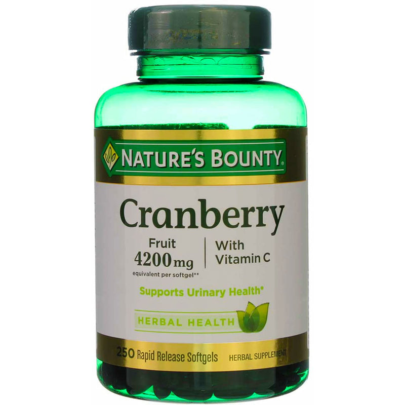 Nature's Bounty Cranberry Fruit 4200mg/Plus Vitamin C 250 Softgels (Pack of 2) 250 Count (Pack of 2) - BeesActive Australia