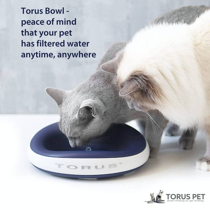 Torus Pet Mini Filtered Water Bowl - 1 Liter – Home and Travel Bowl - Autofill - Portable - Antimicrobial - BPA Free - Cat - Small Dog Red - BeesActive Australia