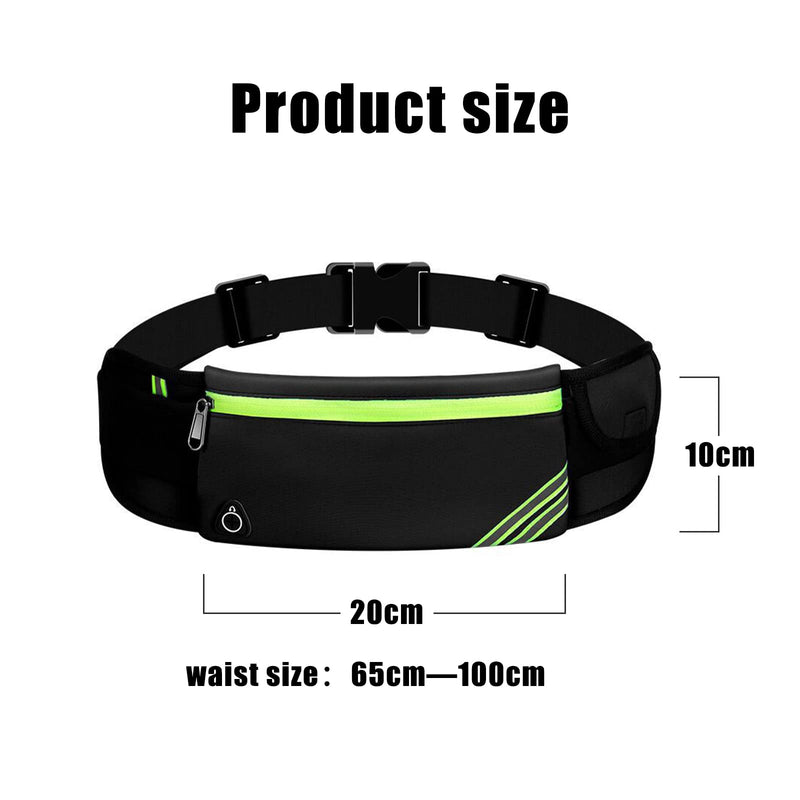 YAFIYGI Running Belt for Women & Men Ultra Light Bounce Waist Reflective Adjustable Bag Holder for Cell Phone for Jogging Running Hiking Travel and Gym - BeesActive Australia