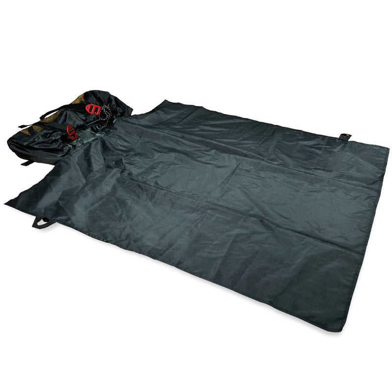 PHRIXUS Rock Climbing Rope Bag, Waterproof Folding Shoulder Backpack with Ground Sheet, Buckles and Carry Straps, 500D Rope Storage Bag for Climbing, Large Capacity Rope Bag for Hiking Trekking Black - BeesActive Australia