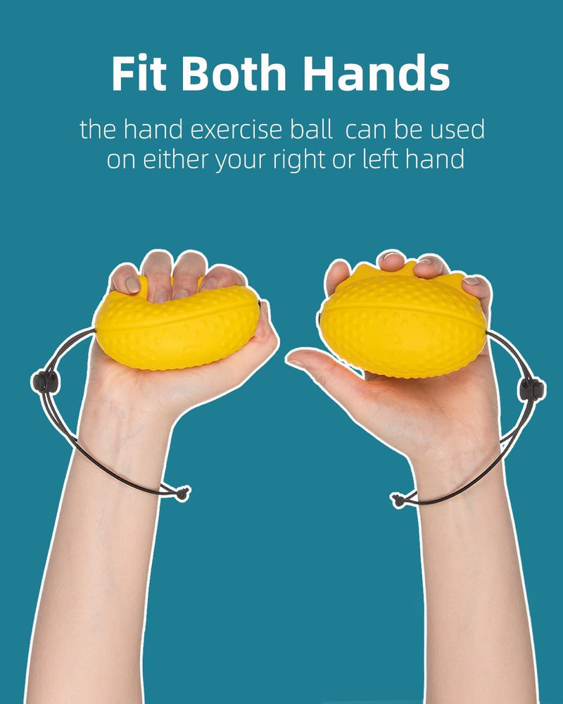 Finger Ball Exerciser Grip Ball for Hand,Portable Wrist Strap Finger Grip Strengthening Exercise for Hand 2pcs - BeesActive Australia