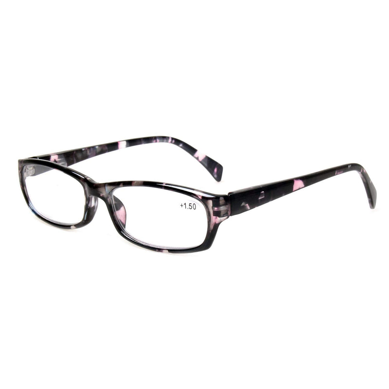 Kerecsen 5-Pack Reading Glasses Women Spring Hinge Pattern Design Glasses for Reading 5 Mix Color 2.5 x - BeesActive Australia