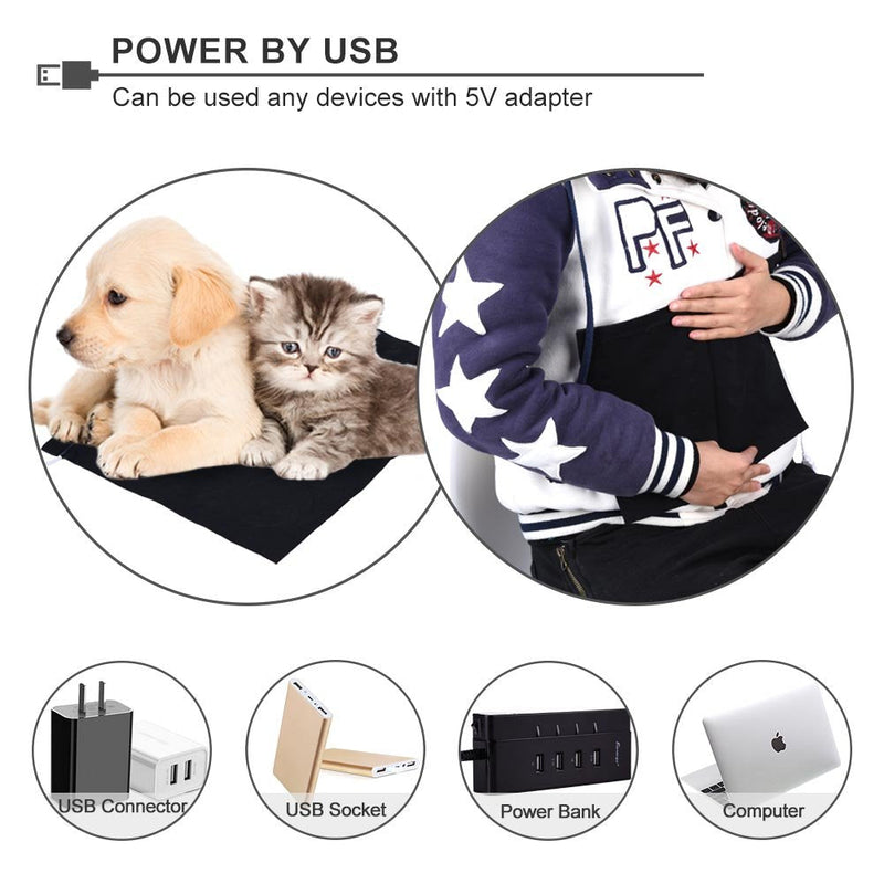 1pc 5V USB Electric Cloth Heater Pad Heating Element for Clothes Pet Warmer 35℃-50℃ Mat - BeesActive Australia