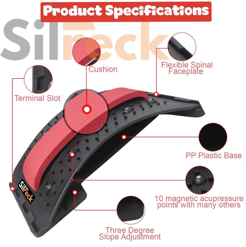 Silreck Back Stretcher-Back Massager | Back & Shoulder Massager for Woman & Man- Lower & Upper Muscle Posture Corrector-Fitness Equipment for Lumbar Support I Magnetic Stretcher for Pain Relief - BeesActive Australia