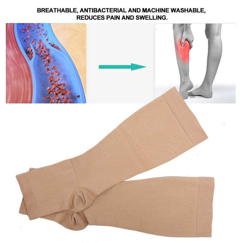 Elastic Compression Socks Knee-High Varicose Veins Socks Leg Slimming Body Care Stockings for Women & Men Running Flight Travel Nurses Edema S - BeesActive Australia