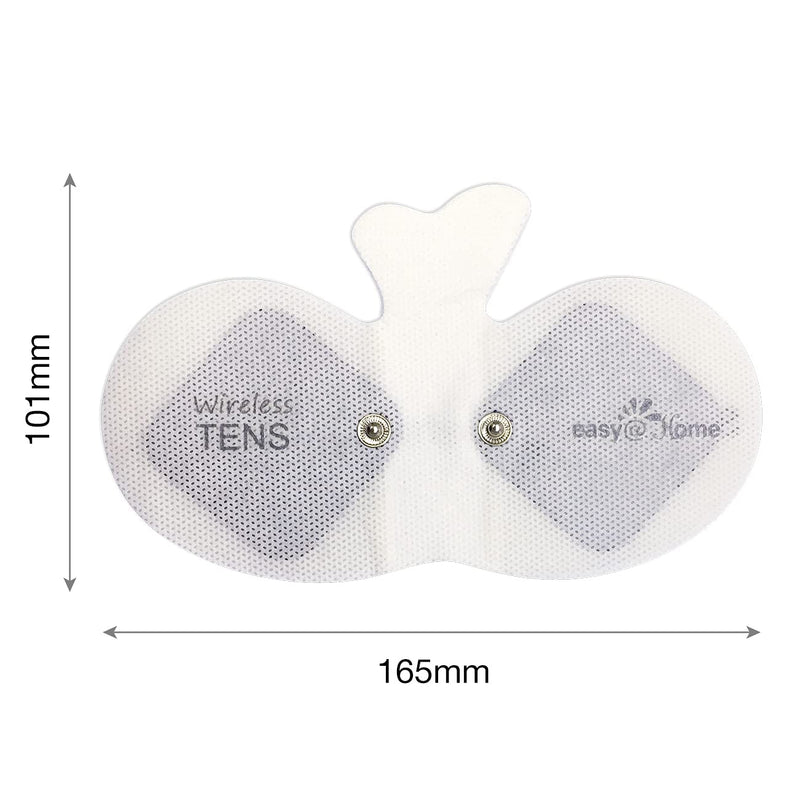 Easy@home Wireless Tens Unit Self Stick Carbon Electrode Pads, 4 Pack 6.5" x 3" Reusable Pads- Non Irritating Design - BeesActive Australia