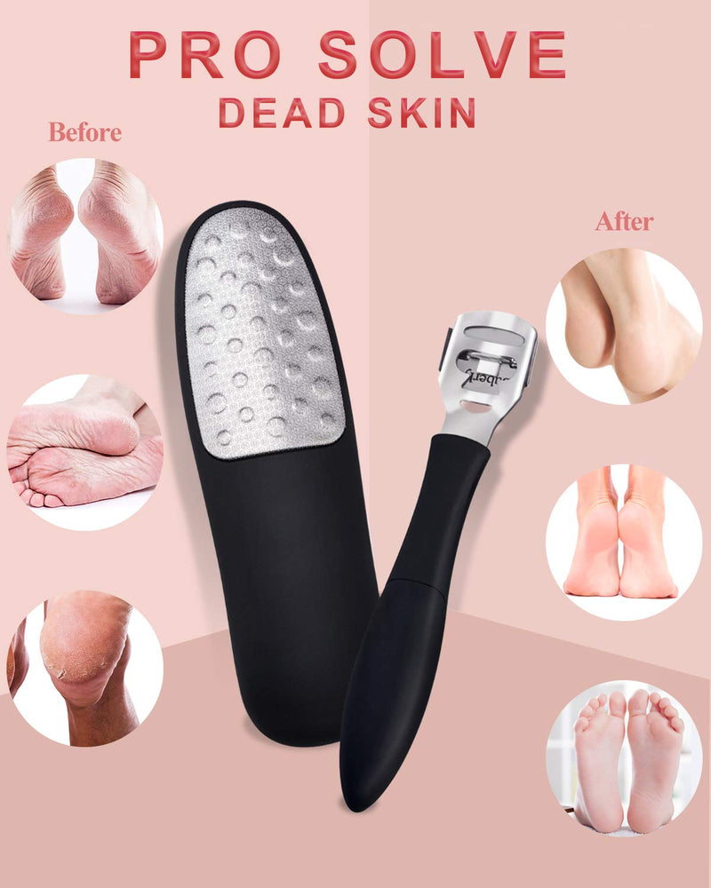 Evano Foot File Callus Remover Set Professional Foot Rasp Best Callus Shaver Salon Pedicure Foot Scrubber Foot Care Tools for Remove Hard Skin Surgical Grade Stainless Steel Foot File - BeesActive Australia