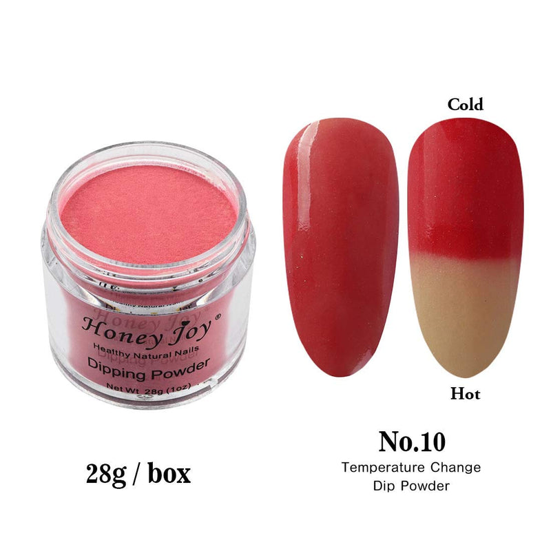 28g/Box Red and Beige Temperature Color Change Dip Powder Nails Dipping Nails Long-lasting Nails No UV Light Needed, (W-No.10) - BeesActive Australia