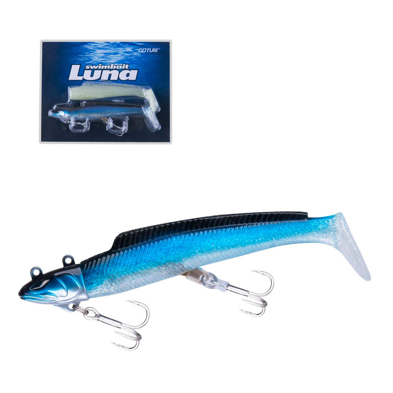 Goture Needlefish Soft Lures, Lead Head Jigs with Pre-Rigged Ultra-Sharp Realistic Swimbait for Trout Pike Walleye Saltwater/Freshwater Fishing Blue A /4.13’’ - 3/4 oz - BeesActive Australia