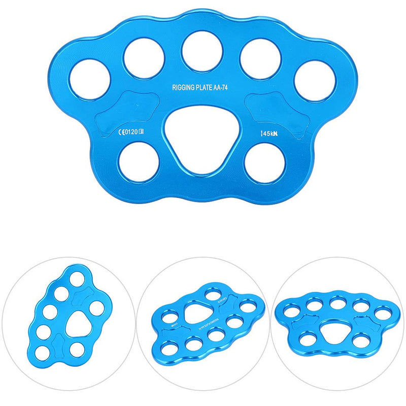 VGEBY Rigging Plate, 8 Holes Paw Descender Plate Multi Anchor Point Connector Gear for Caving Climbing Rescue - BeesActive Australia