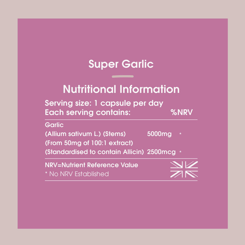 INNOPURE Odourless Garlic 120 Capsules - High Strength 5000mg - Immune Support - Vegan Society Certified - Made in The UK - BeesActive Australia