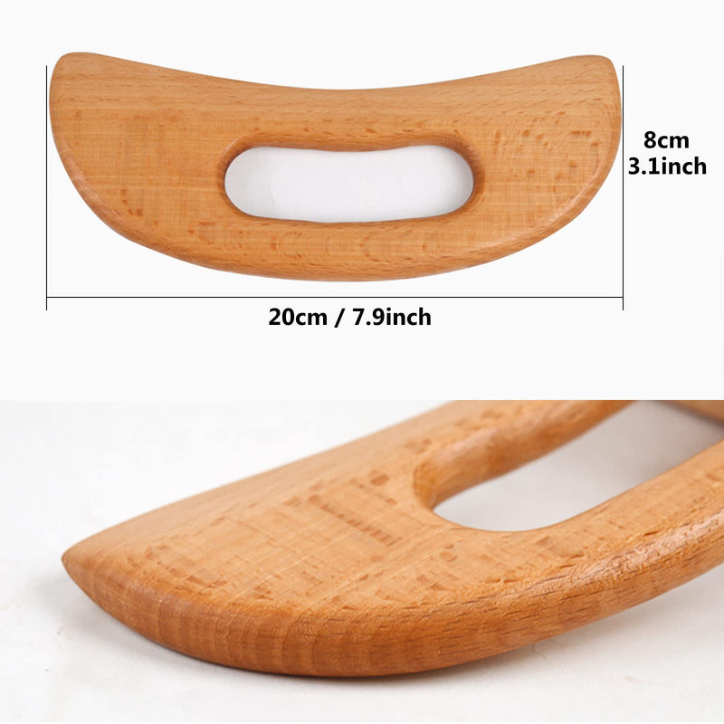 Lymphatic Drainage Massager, Wooden Gua Sha Tool, Manual Massage Scraper for Anti Cellulite and Relieve Muscle Fatigue, Body Gua Sha Paddle - BeesActive Australia