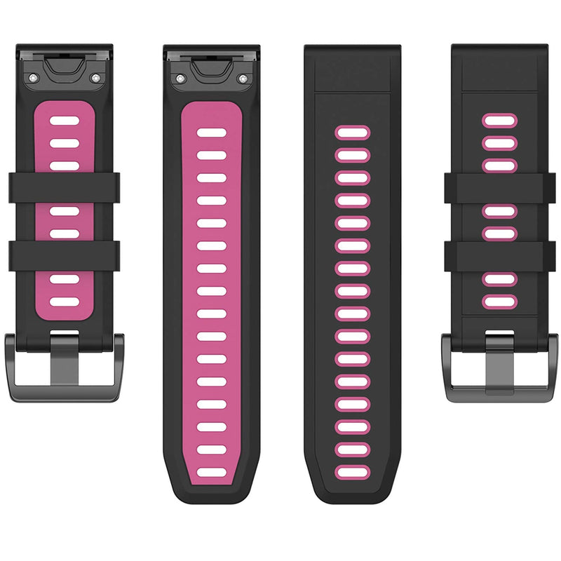 XHNee Fit for Garmin Fenix 6X Sapphire Watch Bands, 26mm Quick Fit Silicone Bands Replacement Straps Accessory Wrist Bands Fit for Garmin Fenix 5X Plus/Fenix 6X Pro/Fenix 3 for Women Men Hot Mint - BeesActive Australia