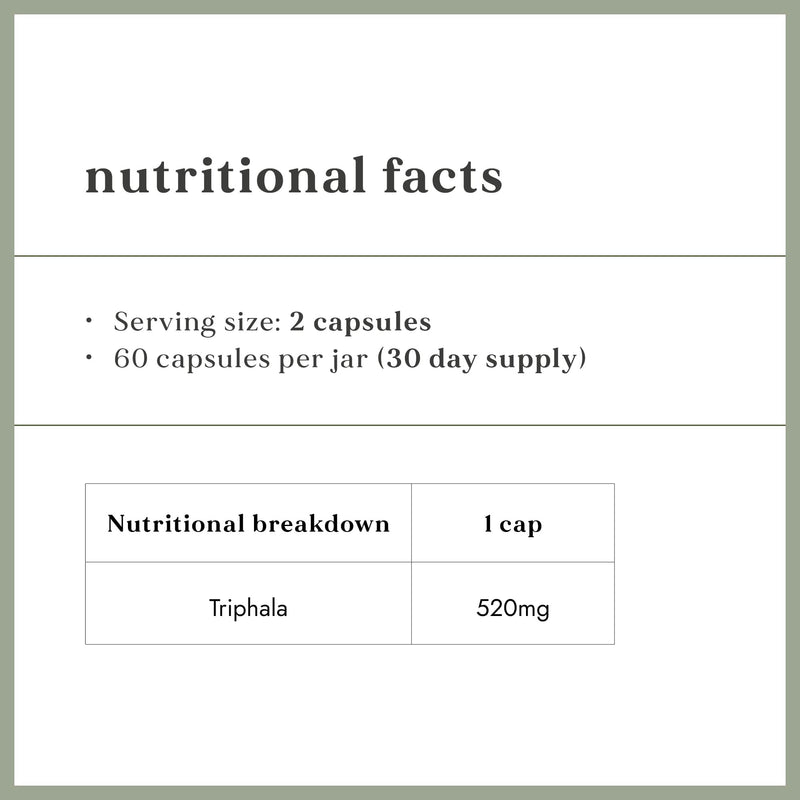 Fushi Organic Triphala Capsules, 60 Caps | Fresh-Ground Whole Food | Body Tonic, Cleansing & Detoxifying the system, Regulating Digestive System | Ayurvedic Medicine| Ethical & Vegan |Made in the UK - BeesActive Australia