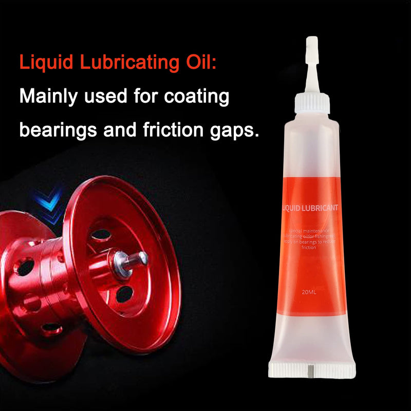 EDSRDUS Reel Care Combo Fishing Reel Oil & Grease Kit for Fishing Reel Maintenance, Spinning Reel & Bearing Maintenance Oil, Set for All Types of Fishing Reels 0.64OZ (20ml) x2 Pack 0.68 OZ(20ml)x2 Pack - BeesActive Australia