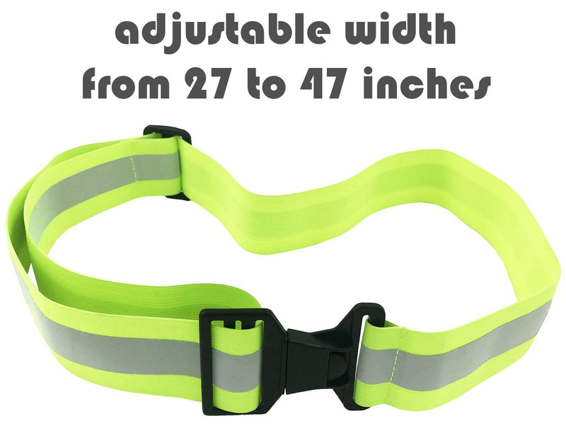 High Visibility Reflective Belt, Army PT Belt Army Reflective Belt Military Reflective Running Gear Men Women Reflector Belt Walking Running Cycling Green Belt + Bag - BeesActive Australia