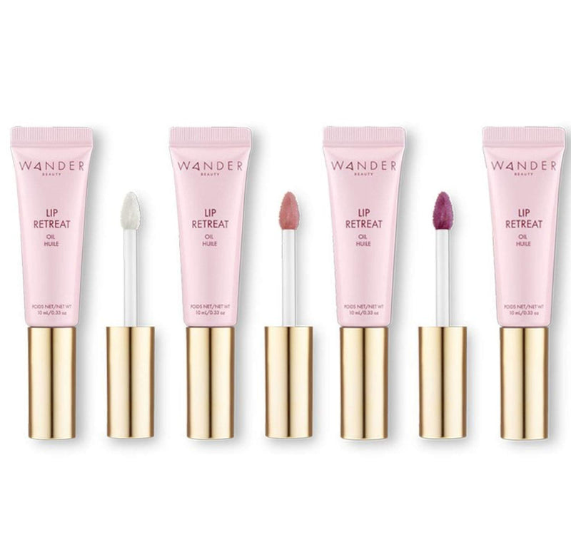 Wander Beauty Lip Retreat - Tinted Lip Oil (Skinny Dip) - Non Toxic Make Up- Cruelty Free, Natural Hydrating Lip Oil - Clean Beauty Skinny Dip (Nude) - BeesActive Australia