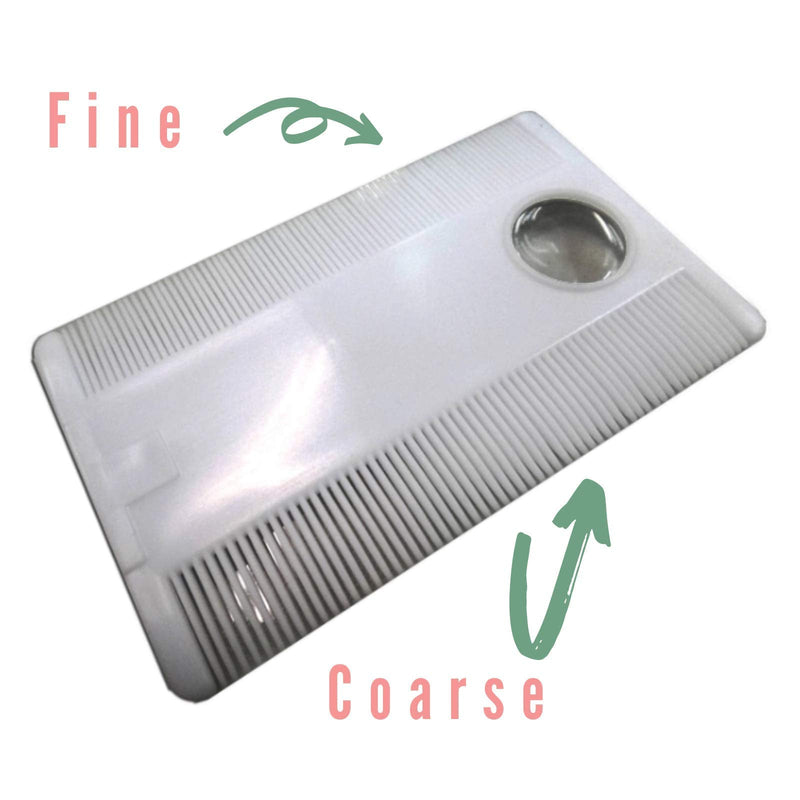 Head Lice Comb Fine Tooth Metal Detection Remove Hair Nit Eggs Magnifier Set 2pcs - BeesActive Australia