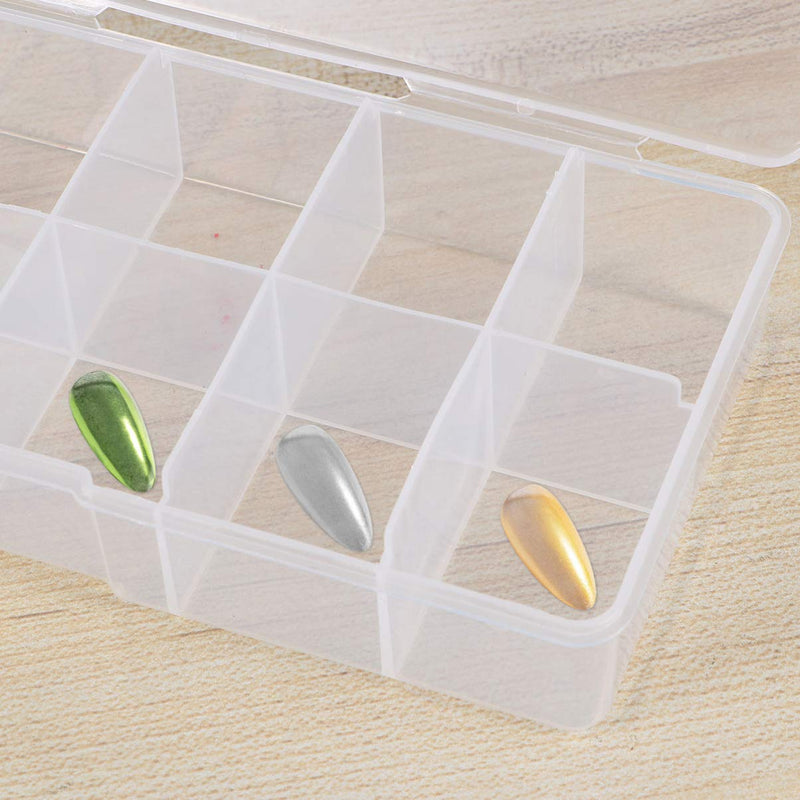 Minkissy 3pcs Nail Tip Storage Boxes Jewelry Storage Boxes 10 cells Plastic Rhinestone Container Case Display Containers for Home Daily Use - BeesActive Australia