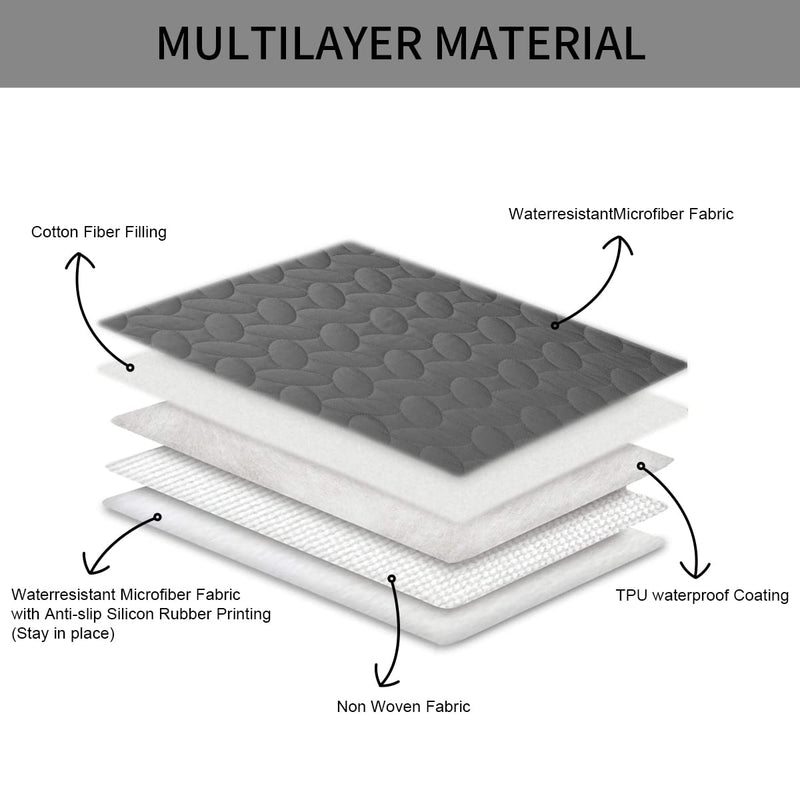 Ameritex Pet Bed Cover Dog Bed Blanket for Sofa and Furniture Waterproof New Pattern Design (30x70 Inch, Dark Grey) 30x70 Inch - BeesActive Australia