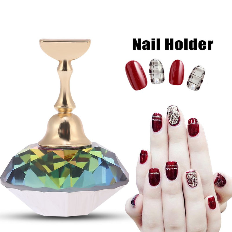 Nail Tips Stand Holder,Magnetic Nail Tip Practice Stand Base Alloy Holder Nail Art Display Stand Salon DIY Manicure 4 Types Practice (Type3) Type3 - BeesActive Australia