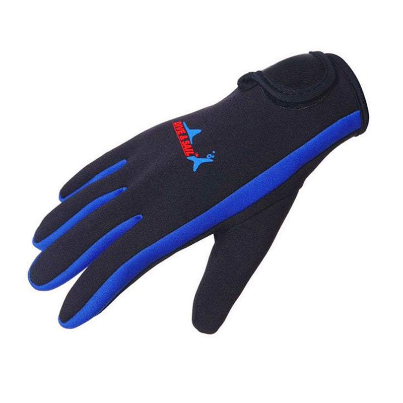 Micosuza Neoprene 1.5mm Five Finger Dive Gloves Blue Medium - BeesActive Australia