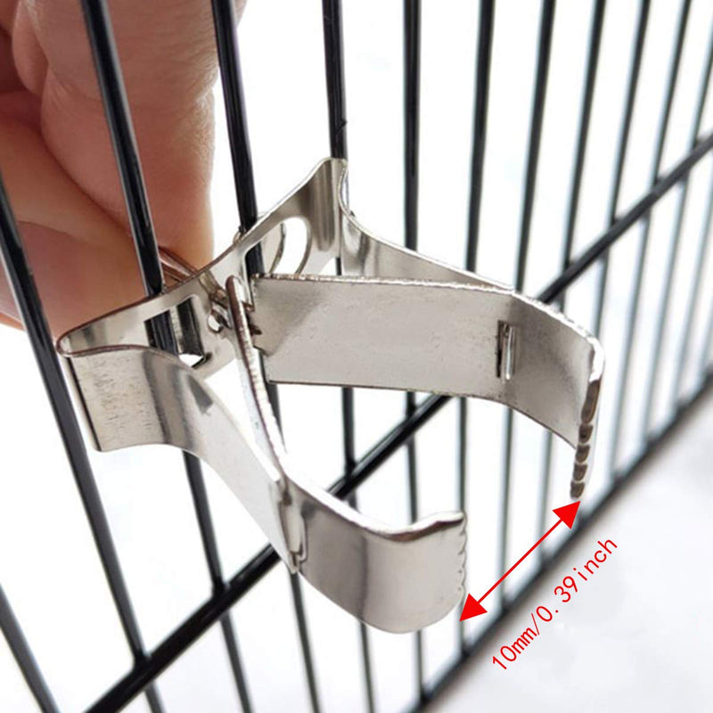 Batino 2 PCS Birds Food Holders Bird Feeder Parrot Fruit Vegtable Clips Stainless Steel Feeder Bird Cage Accessories - BeesActive Australia