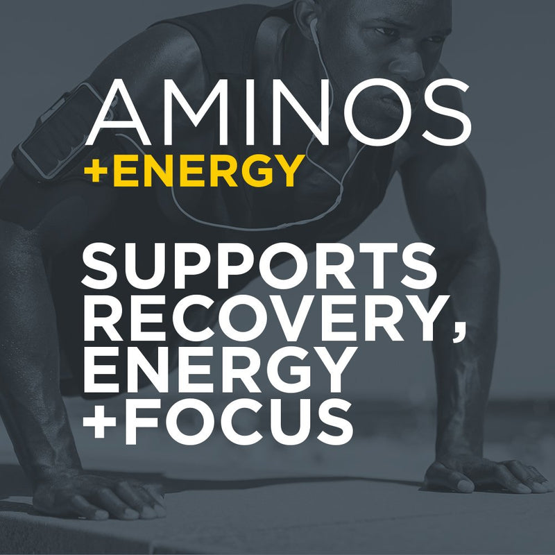Purbolics Aminos + Energy | Supports Recovery, Energy & Focus | 95mg of Caffeine, 0 Calories & 60 Servings (Rainbow Candy) Rainbow Candy - BeesActive Australia