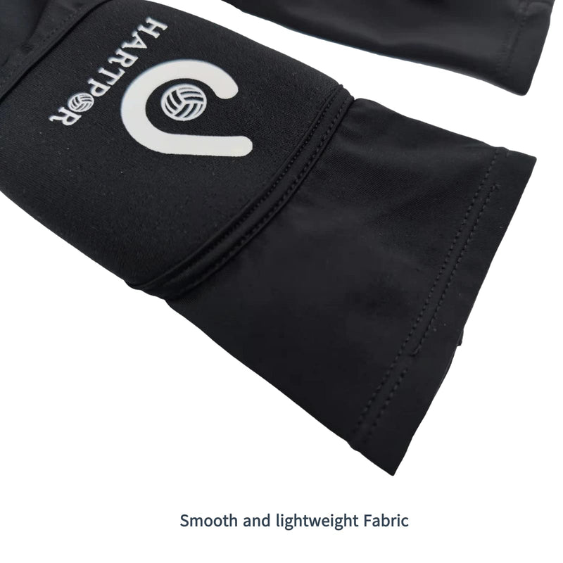 HARTPOR Volleyball Arm Sleeves Passing Forearm Sleeves with Protection Pad and Thumb Hole for Protect Arms from Sting 1 Pair Black 10" - BeesActive Australia