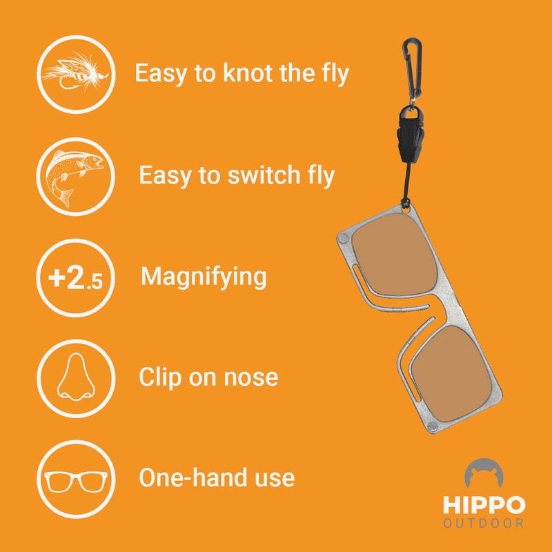 Hippo Outdoor | Clip on Nose Glasses – Fishing | Magnifying Glass to See to Thread The Fishing line | One Hand use (8290) - BeesActive Australia