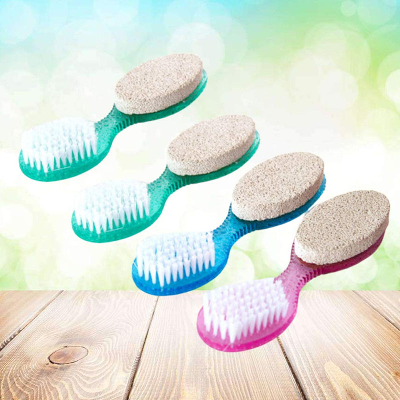 Milisten 4pcs Pedicure Paddle Kit Tool 4 in 1 Pumice Stone Exfoliator Feet Foot Hand Toe Nail Cleaning Brush File Emery Board Manicure Pedicure Foot Rasp Callus Corn Remover - BeesActive Australia