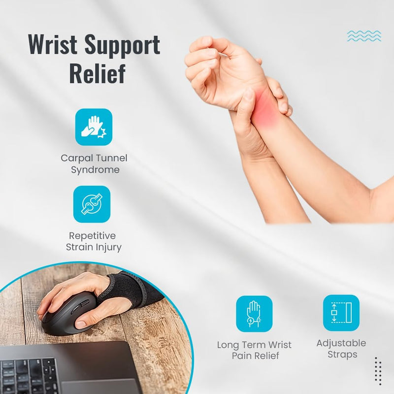 Hotcakes Wrist Brace for Carpal Tunnel (2PCS) - Breathable Hand Brace Provides Wrist Support for Joint Pain, Tendonitis Pain Relief and Arthritis with Adjustable Velcro Straps (Neoprene, Pair) Neoprene - BeesActive Australia