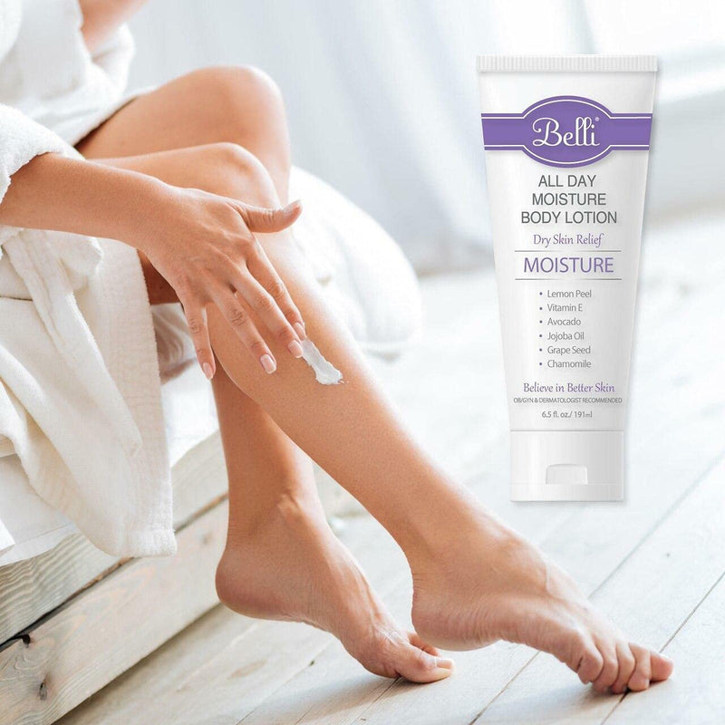 Belli All Day Moisture Body Lotion – Relieves Dry Skin – OB/GYN and Dermatologist Recommended – 6.5 oz. Lemon 6.5 Ounce - BeesActive Australia